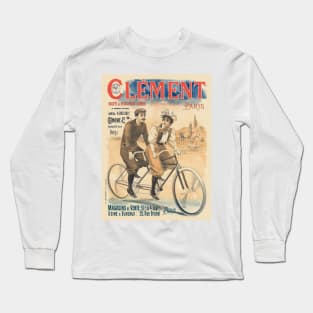 Clément Paris Vintage Poster 1895 Long Sleeve T-Shirt